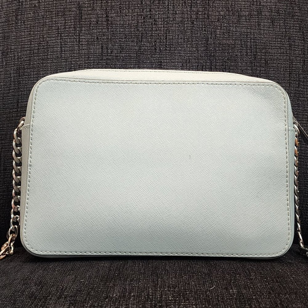 Michael Kors Women's Jet Set Crossbody Dusty Blue Leather Bag - Picture 4 of 10